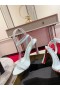 Christian Louboutin Condorapik Reina Sandalias de 100mm Cuero de Patente de la Luz Azul