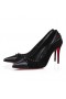 Christian Louboutin Duvette Picos De 100 Mm Bombas De Cuero Nappa Negro Zapatos De Christian Louboutin