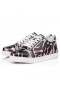 Christian Louboutin Divertido Vieira Zapatillas De Deporte De Cuero Nappa Quagga Multicolor Zapatos De Christian Louboutin