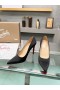 Christian Louboutin Kate 105mm Bombas de Crepé de Satén Negro con Zapatos CL