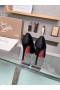 Christian Louboutin Kate 105mm Bombas de Crepé de Satén Negro con Zapatos CL