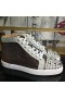 Christian Louboutin Lou Pik Pik Oralto Tacon Alto-top Sneakers Brillo de Cuero Multi