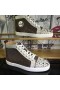 Christian Louboutin Lou Pik Pik Oralto Tacon Alto-top Sneakers Brillo de Cuero Multi