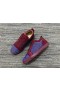 Christian Louboutin Louis Junior Strass Zapatillas De Deporte De Cuero De Gamuza De Borgoña Azul