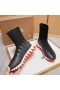 Christian Louboutin Sharky Calcetín Zapatillas De Deporte De Punto De Malla Negro Blanco