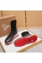 Christian Louboutin Sharky Calcetín Zapatillas De Deporte De Punto De Malla Negro Blanco