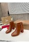 Christian Louboutin Ziptotal de Tobillo Botas de piel de Becerro Marrón CL Zapatillas