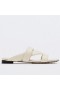 Bottega Veneta De La Banda De Diapositivas En Blanco De Piel De Cordero Bottega Veneta Zapatos