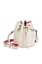 Christian Louboutin Por Mi Lado Cubo Bolsa De Piel De Becerro Blanco Christian Louboutin Bolsas