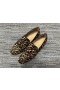 Christian Louboutin Diente De León Mocasines Veau Velours De La Impresión Del Leopardo De Pelo De Pony