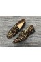 Christian Louboutin Diente De León Mocasines Veau Velours De La Impresión Del Leopardo De Pelo De Pony