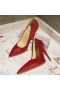 Christian Louboutin Kate Strass Degradar las Bombas de 100 mm de Gamuza Roja