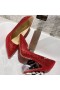 Christian Louboutin Kate Strass Degradar las Bombas de 100 mm de Gamuza Roja