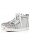 Christian Louboutin Lou Picos De Mujer De Alta-Top Sneakers Plata Zapatos De Christian Louboutin