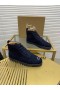 Christian Louboutin Louis Orlato High Top Sneakers Veau Velours Azul