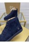 Christian Louboutin Louis Orlato High Top Sneakers Veau Velours Azul