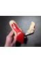 Christian Louboutin Madame Menodo Bombas de 100 mm W Arco de Cuero de Napa Desnudo
