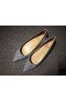 Christian Louboutin Pigalle Ballet Flats Strass Adornado De Plata