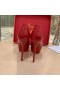 Christian Louboutin de color Rojo Patente Fetiche Peep 130mm Bombas CL Zapatillas