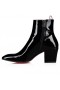 Christian Louboutin Rosalio St 70 Mm Botas De Patente De Cuero De Becerro Negro Zapatos De Christian Louboutin