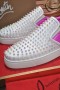Christian Louboutin Marinero Barco Orlato Picos De Deslizarse Sobre Las Zapatillas De Deporte Fucsia