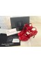 Saint Laurent Homenaje De Tacón Alto Sandalias De Charol Rojo Saint Laurent Sandalias