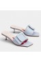 Roger Vivier Hebilla Cubierta 45mm Mulas de Cuero Azul