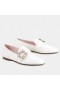 Roger Vivier Mini Broche De Hebilla Mocasines De Charol Blanco