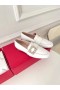 Roger Vivier Mini Broche De Hebilla Mocasines De Charol Blanco