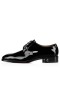 Christian Louboutin Derby Chambeliss Plana De Patentes Negro Becerro