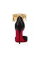 Christian Louboutin Gourmi Bombas de Cuero 100mm Negro/oro/lin Bk Zapatos