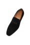 Christian Louboutin De La Marina De Diente De León Plana De Becerro Negro