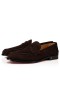 Christian Louboutin Oxford Ningún Centavo Planas De Color Marrón Oscuro