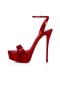 Christian Louboutin Plataformas de la Reina Alta 150 mm Loubi/lin Psy Loubi de Patentes de la Pantorrilla