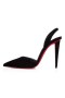 Christian Louboutin Bombas Astrid 100 mm Negro/lin Negro de Gamuza de piel de Becerro