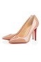 Christian Louboutin Pigalle Bombas de 100 mm de Desnudos de Patentes de Cuero