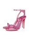 Christian Louboutin Sandalias Para mí 100 mm Conf/met Fucsia/lin Conf Cuero