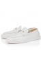 Christian Louboutin Chambeliboat Boat Shoes Calf Leather White
