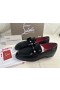 Christian Louboutin Chambelimoc Noche Strass Mocasines De Patentes De Cuero De Becerro Negro Zapatos De Christian Louboutin