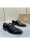 Christian Louboutin Chambelimonk Derbies Patent Leather Black Red