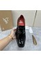 Christian Louboutin Chambelimonk Derbies Patent Leather Black Red