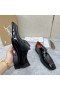 Christian Louboutin Chambelimonk Derbies Patent Leather Black Red