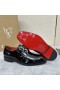 Christian Louboutin Chambelimonk Derbies Patent Leather Black Red