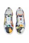 Christian Louboutin Fun Louise Junior Sneakers Men "Flower" Printed Crepe Satin Multicolor