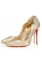 Christian Louboutin Hot Chick Pumps 100 mm Laminated Leather Gold