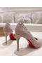 Christian Louboutin Iriza Pumps Spikes 100mm Veau Velours Pink