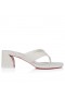 Christian Louboutin Janetonga 55 Mm Thongs Lamb Nappa Leather Bianco