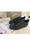 Christian Louboutin Louis Junior P Pik Pik Strass Zapatillas De Deporte De Cuero De Gamuza Comete Y Strass Negro