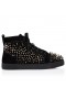 Christian Louboutin Louis Riptilis High-Top Sneakers Veau Velours Black