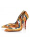 Christian Louboutin Miss Z 100 Mm Pumps Gaagal Coated Canvas Magma